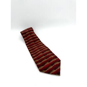 J Garcia Happy Birthday Collection Eight Silk Tie Red Abstract Striped Made USA